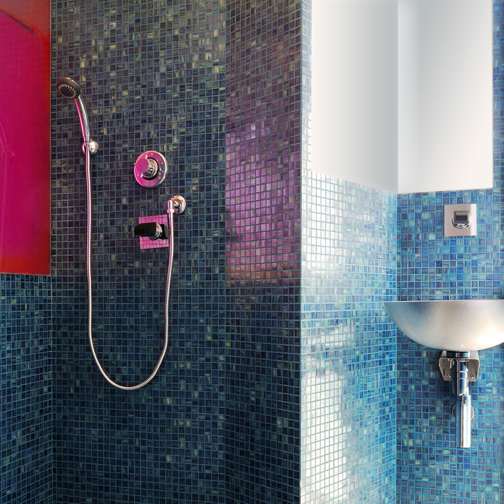 Luxury Blue Glass Square Mosaic Tiles