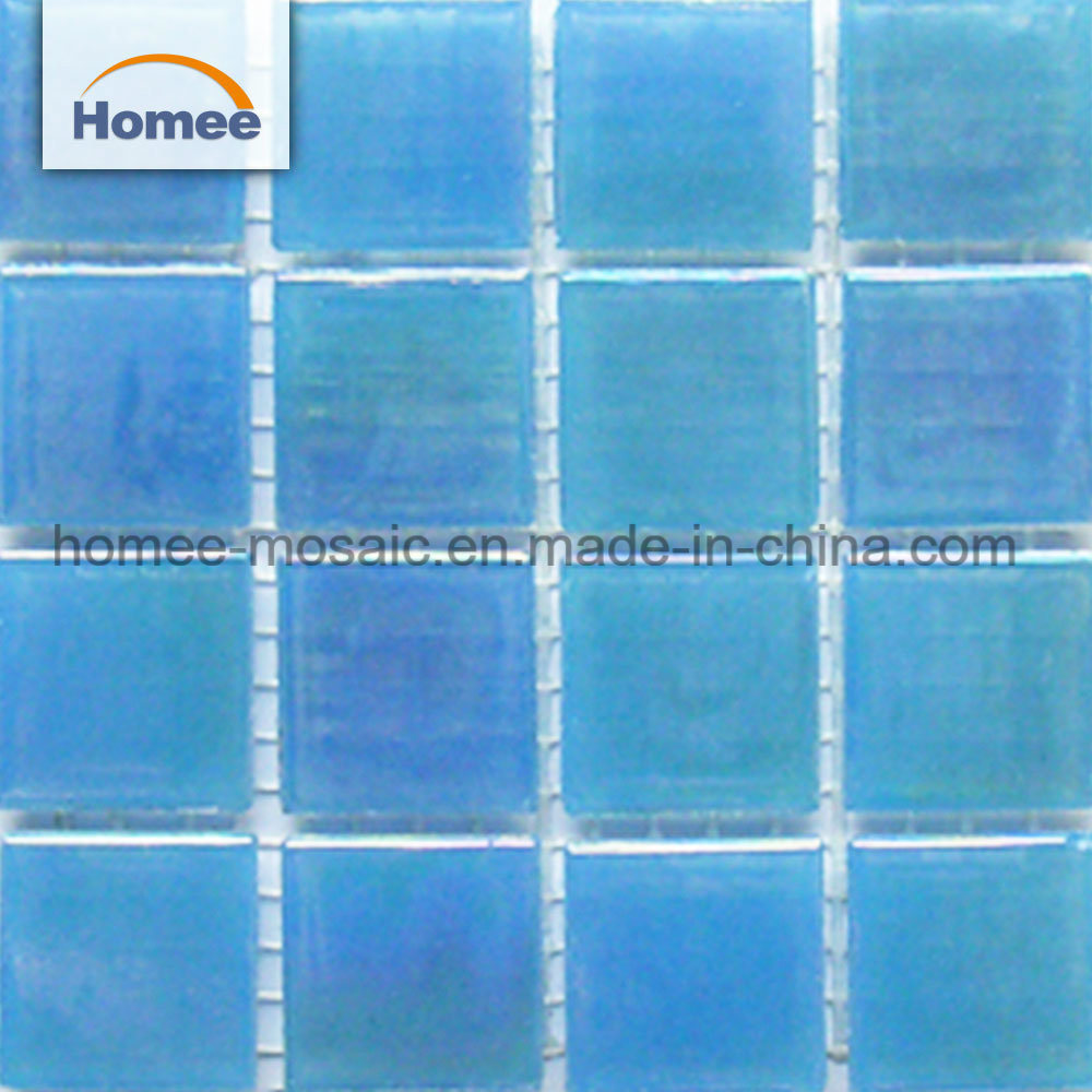 Blue Colors Egypt 4mm Glass Mosaic Swimming Pool Tiles