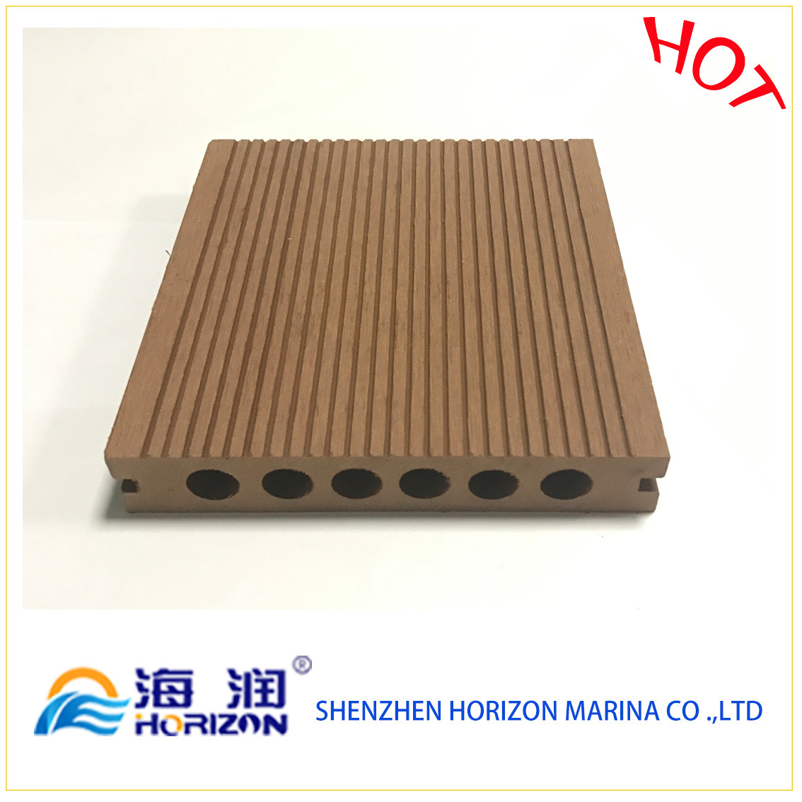 Solid Outdoor Marina WPC Decking in China/Wood Plastic Composite