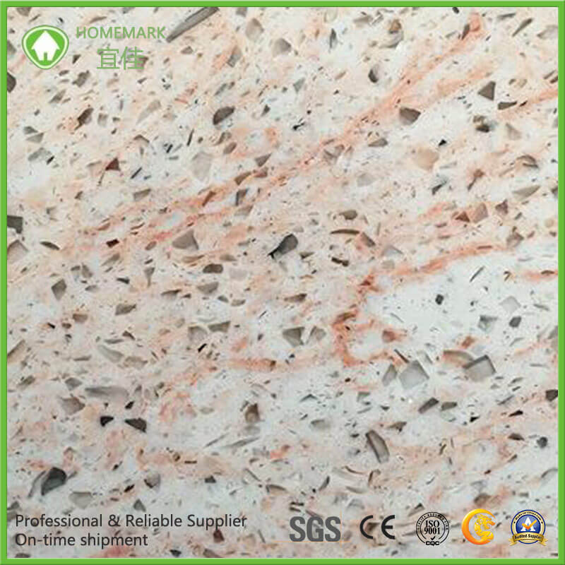 High Hardness Polished Quartz Stone for Kitchentop