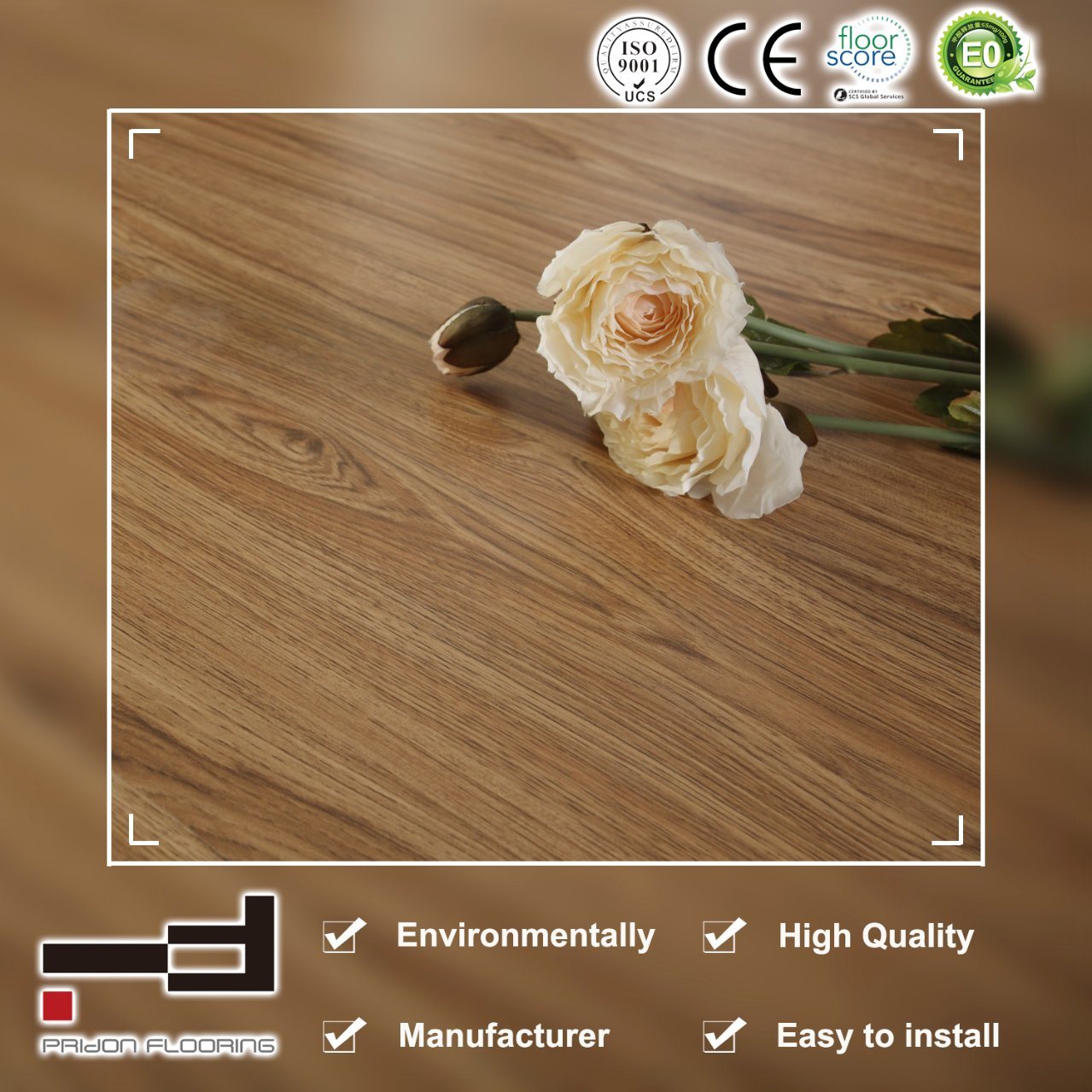 12mm Embossed Waxed Water Proof HDF German Technology Uniclic Laminate Flooring (1010)