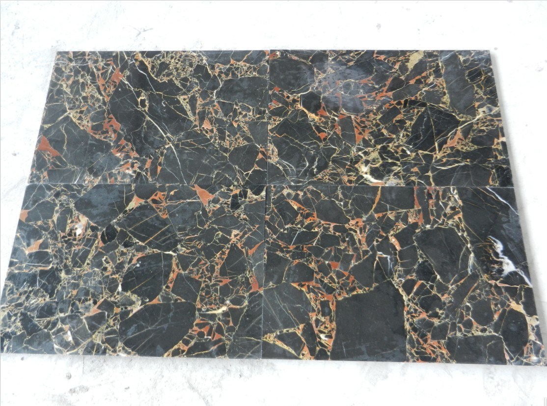 Black Portoro Marble, Marble Tiles and Marble Slabs