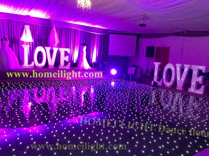 60X60cm Black Acrylic Surface LED Dance Floor