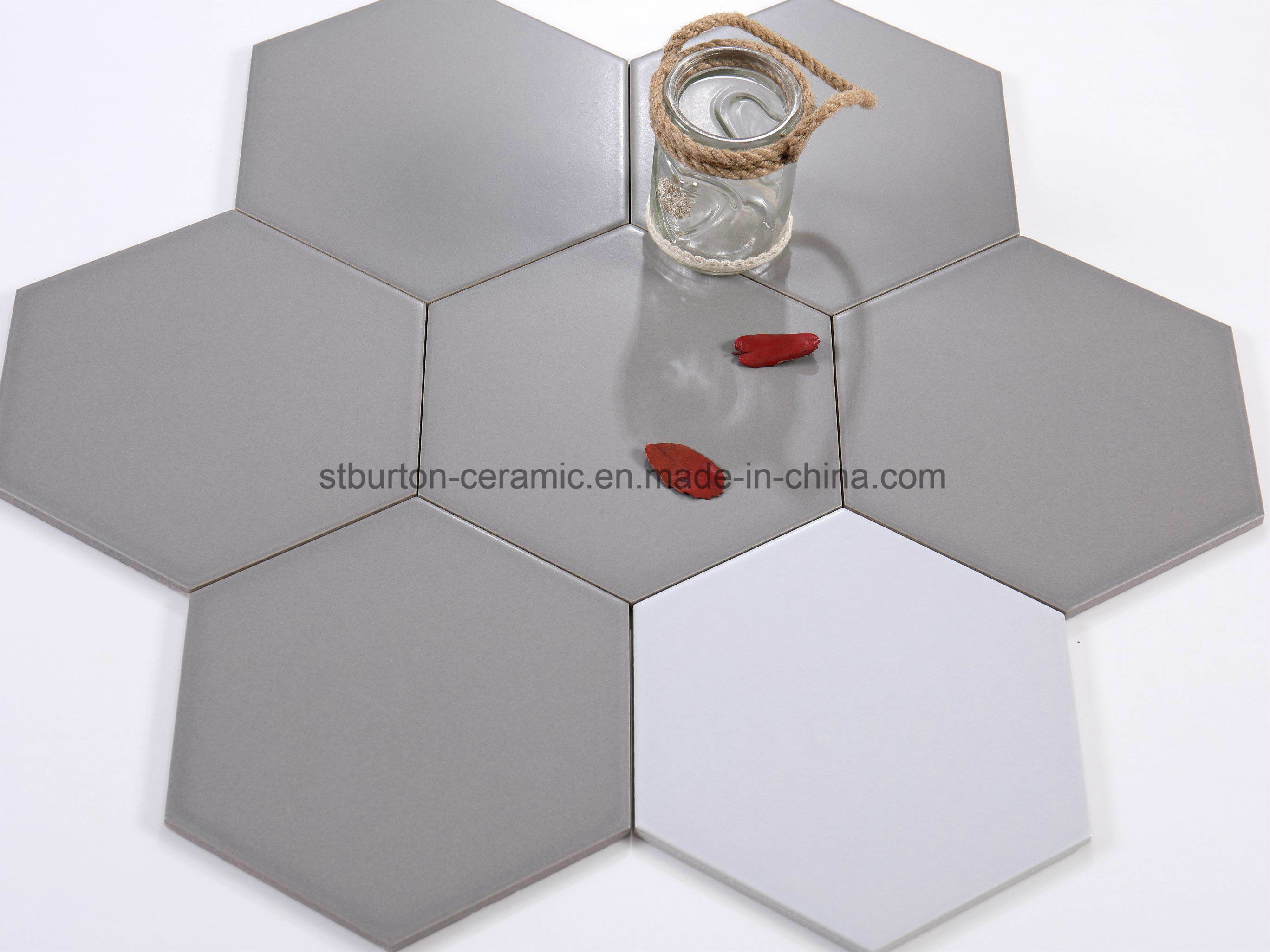 Hexagon Porcelain Wall and Floor Tile Decoration Wall Tile 115X200X230mm St23202-B