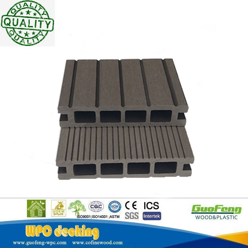 Decorative Wholesale Green Interlock Hollow WPC Composite Decking Boards/Flooring