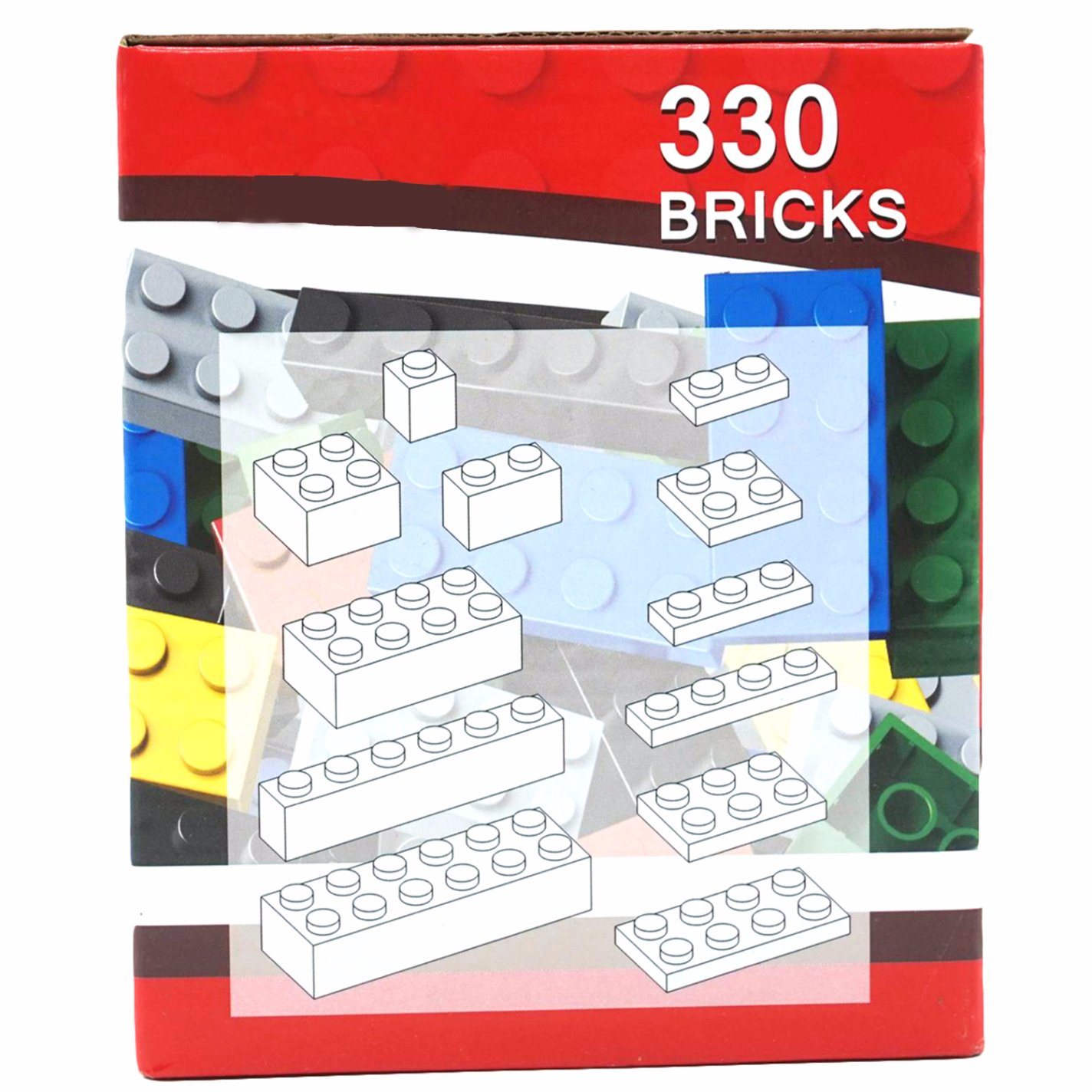 DIY 330PCS Geometric Construction Children Brick Toys Compatible Building Block