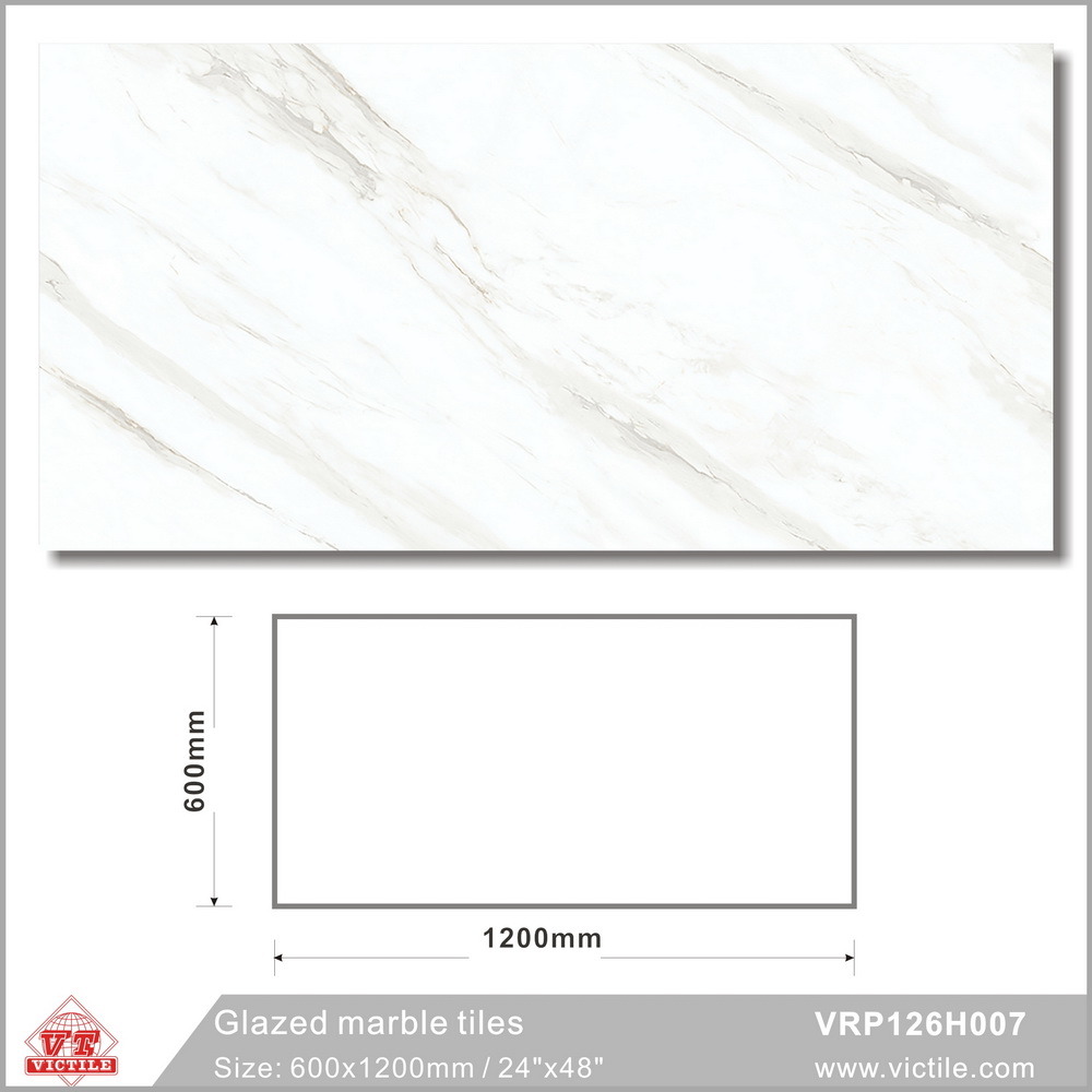 Glazed Porcelain Tile with Non-Slip Technique for Building Material (VRP126H007, 600X1200mm)