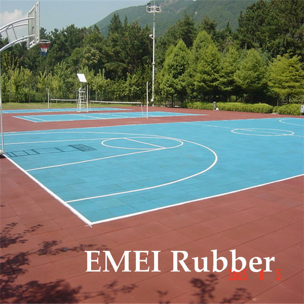 Outdoor Basketball Court Rubber Floor Tile