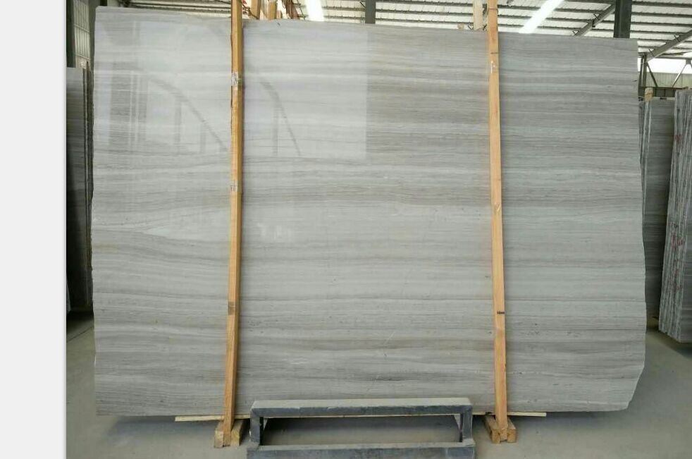 Hot Sell Polish White Petrifide Wood Marble Flooring