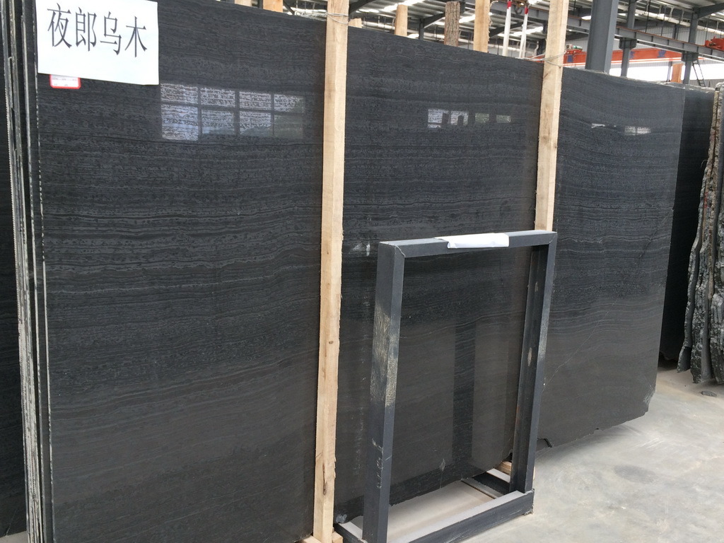 Cheap Price Black Wood Marble Floor