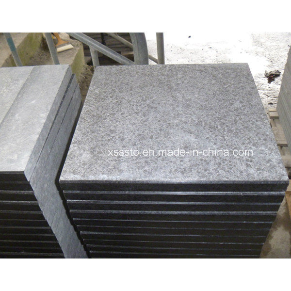 Natural Dark Grey Flamed Granite Tiles for Flooring and Wall