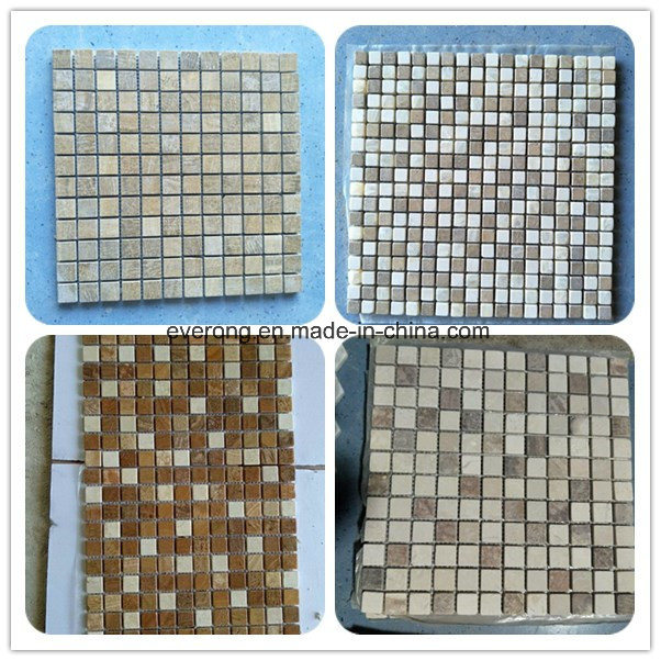 fashion Designed 10mm Thickness Beige/White Cream Square Marble Mosaic for Kitchen