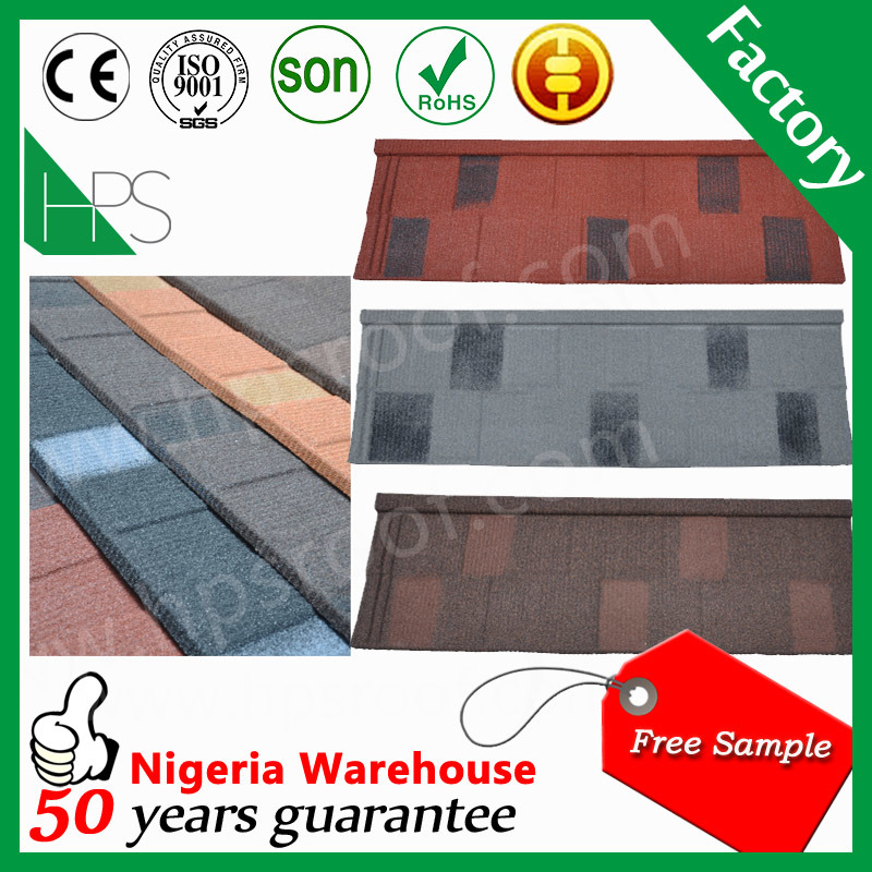 Lightweight Durable Roofing Materials Stone Coated Steel Metal Roofing Tile Shingle