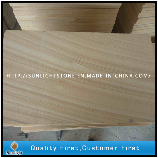 Honed/Bushhammered/Sawn Wooden Vein Sandstone for Paving