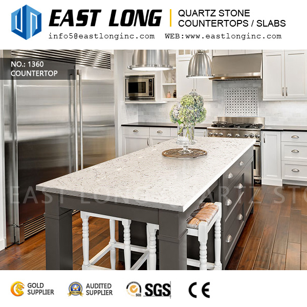 Good Quality Marble Veined White Quartz Stone Countertop