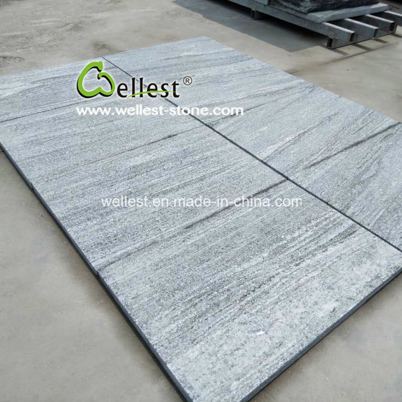 G302 Flamed Nero Santiago Grey with Veins Granite Wall and Floor Tile