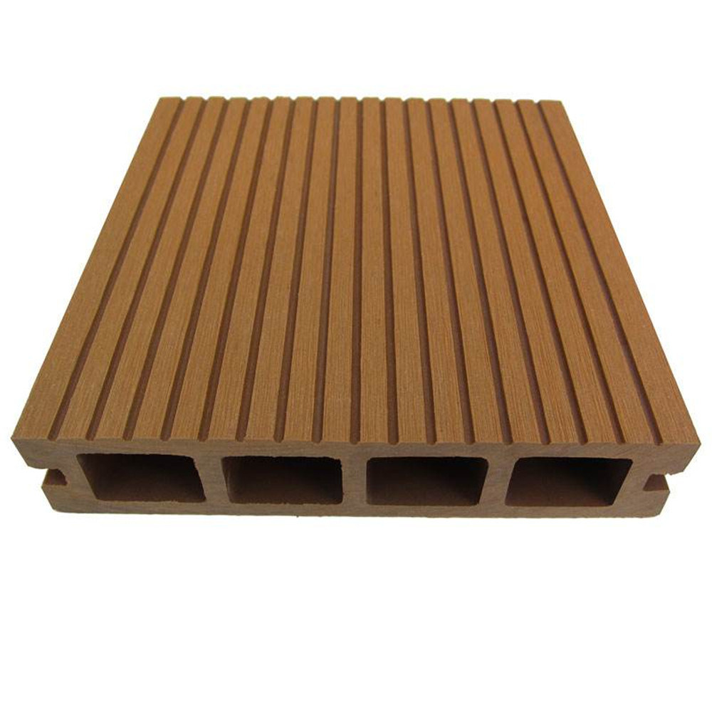 135*25mm Hollow WPC Decking Wood Plastic Composite Flooring