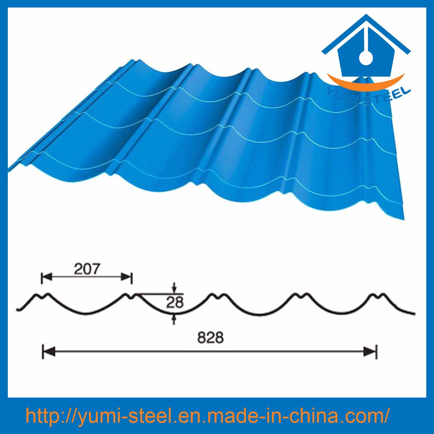 Corrugated Color Steel Sheets Roof/Wall Metal Claddings