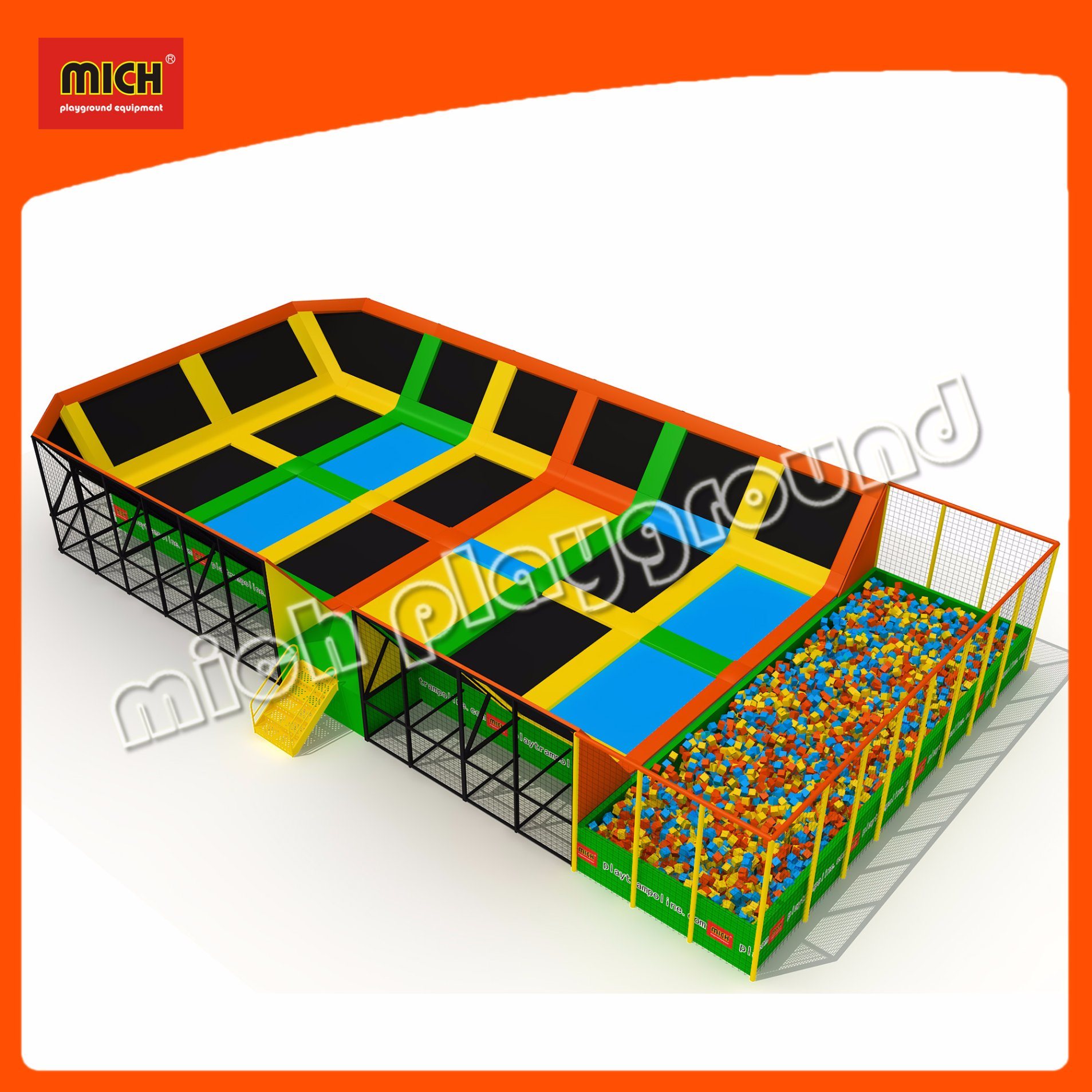 Free Jump Indoor Trampoline Park with Foam Brick