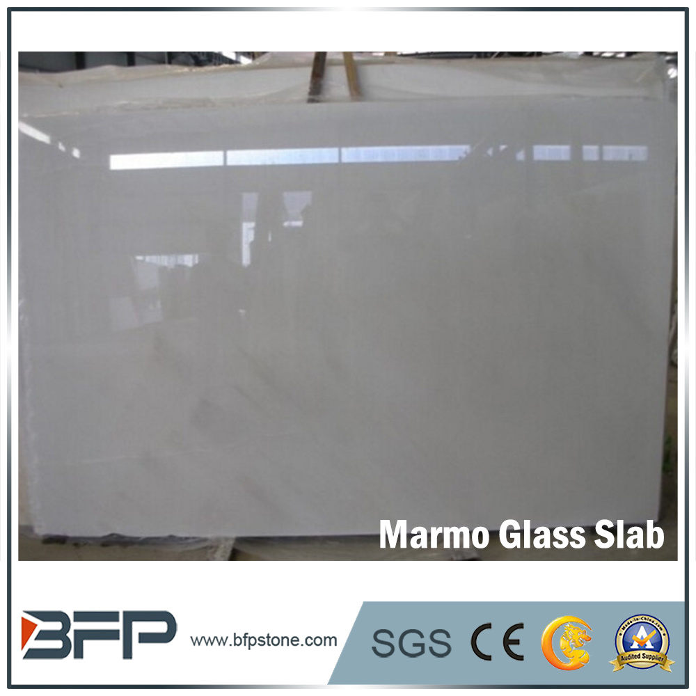 Nano Glass Marmo Slabs for Pure White Crystallized Nano Stone