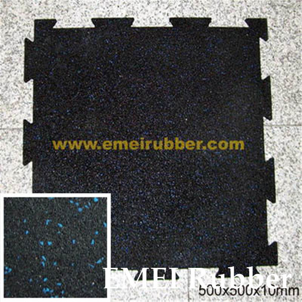 Interlocking Recycled Rubber Flooring Tile