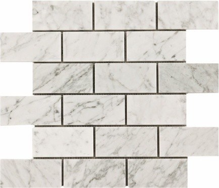 Bianco Carrara Subway Mosaic Marble Tile