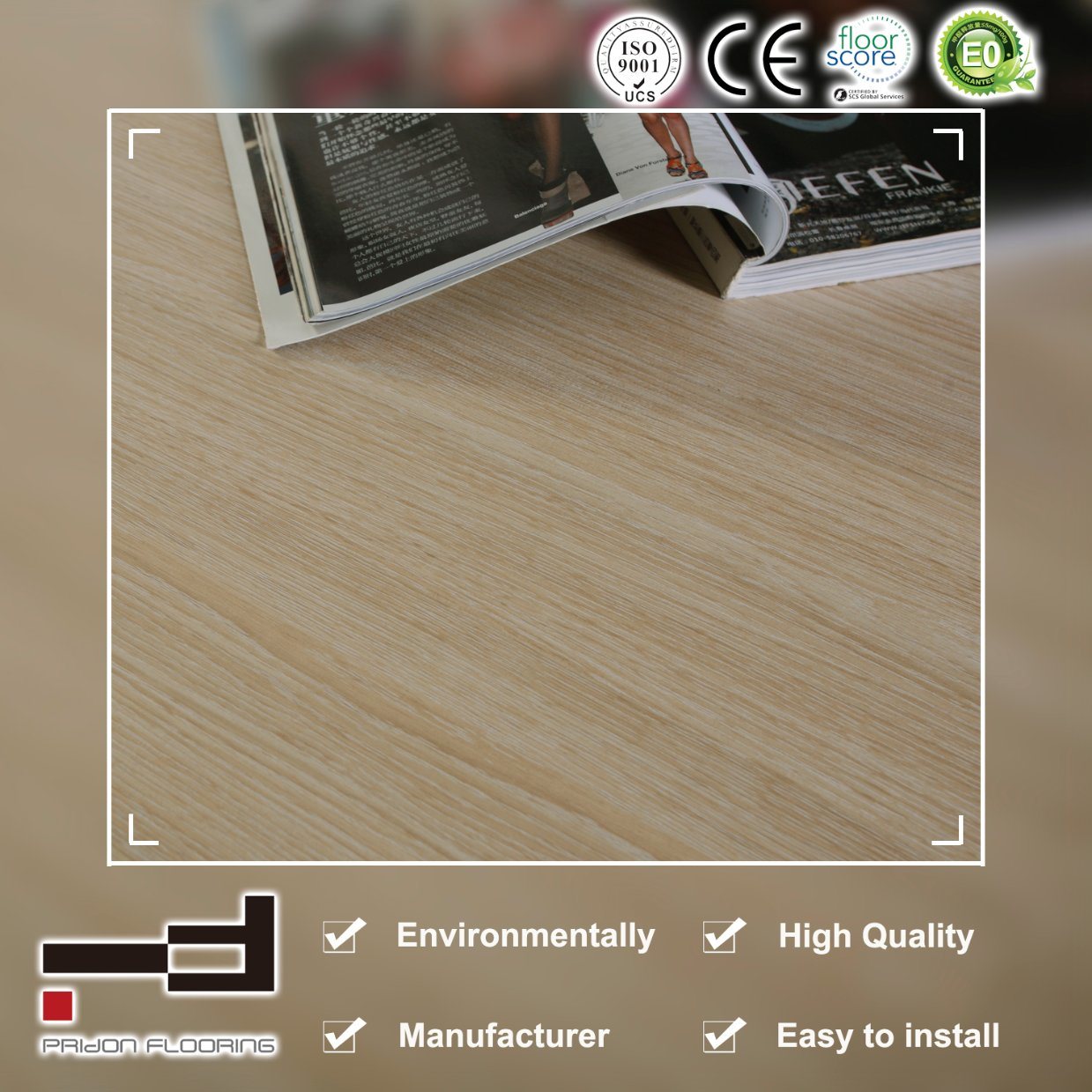 8mm & 12mm Eir Light Yellow Oak High Quality Drop Lock Laminate Flooring