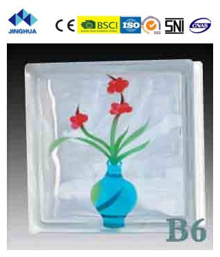 Jinghua High Quality Artistic B-6 Painting Glass Block/Brick