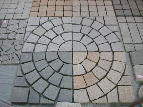 Natural Meshed Granite/Basalt/Slate/Bluestone Fan Shape Paving Stone for Garden/Driveway