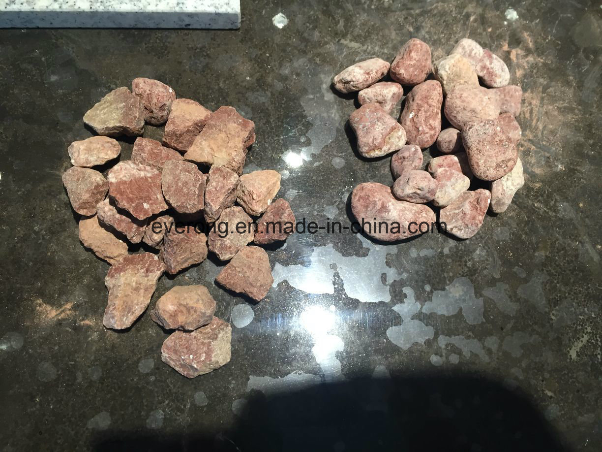 Machine Made Red Colored Stone Gravel for Garden Landscaping