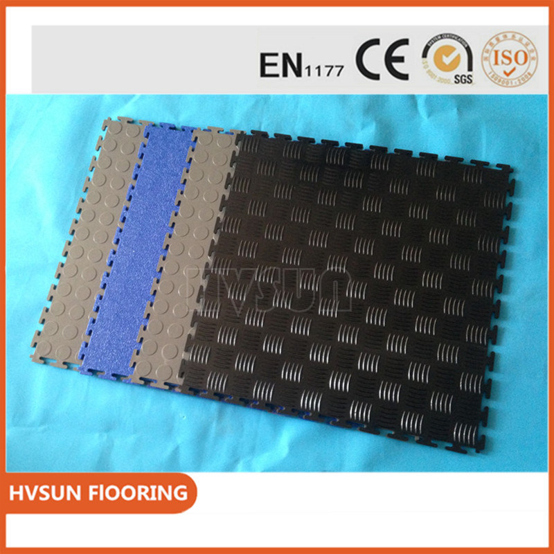 High Loading Bearing Shockproof Interlock PVC Flooring Tiles for Garage