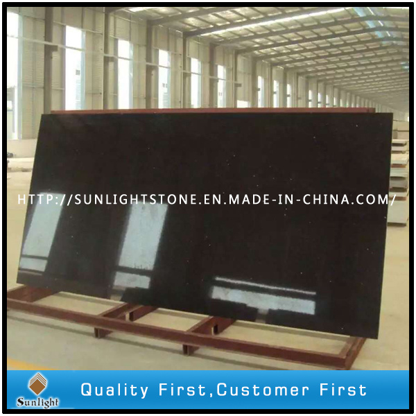 Man Made Engineered Black Stone Quartz for Vanity Tops