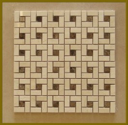 Crema Marfil Pinwheel Marble Mosaic