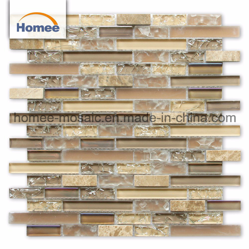 China Manufacturing Glass Mix Stone Mosaics Decor Tile