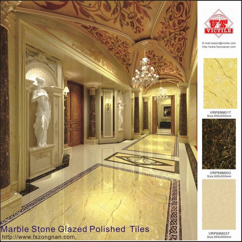 High Quality Marble Stone Glazed Polished Porcelain Floor Tiles (VRP69M017)