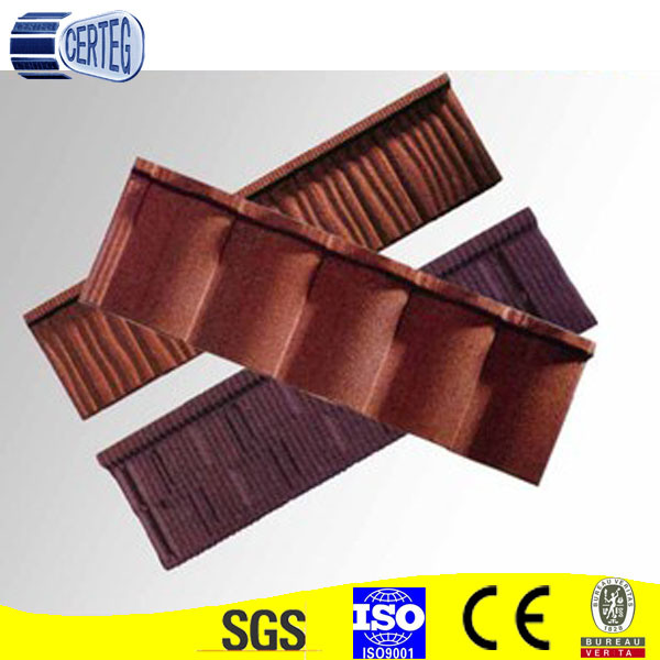 Color Stone Coated Metal Roof Tiles Weight