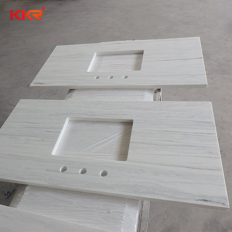 White Quartz Stone Countertop for Bathroom/ Kitchen / Hotel (180122)