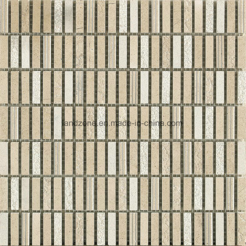 Stacked Pattern Small Chips Marble Stone Mosaic Tile