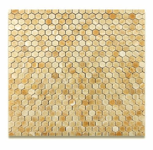 Honey Onyx Hexagonal 1 Inch Mosaic Tile