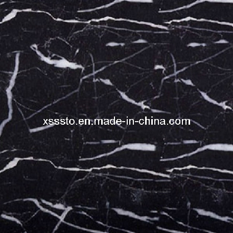 China Nero Marquina Marble Tiles for Wall and Floooring