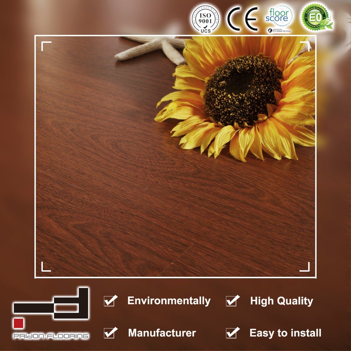 8mm CE V-Bevelled Eir Embossment Surface Laminate Flooring