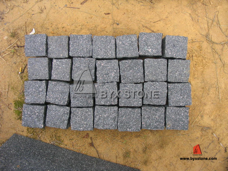 Green Granite Tile Cobblestone / Paving Stone / Kerbstone