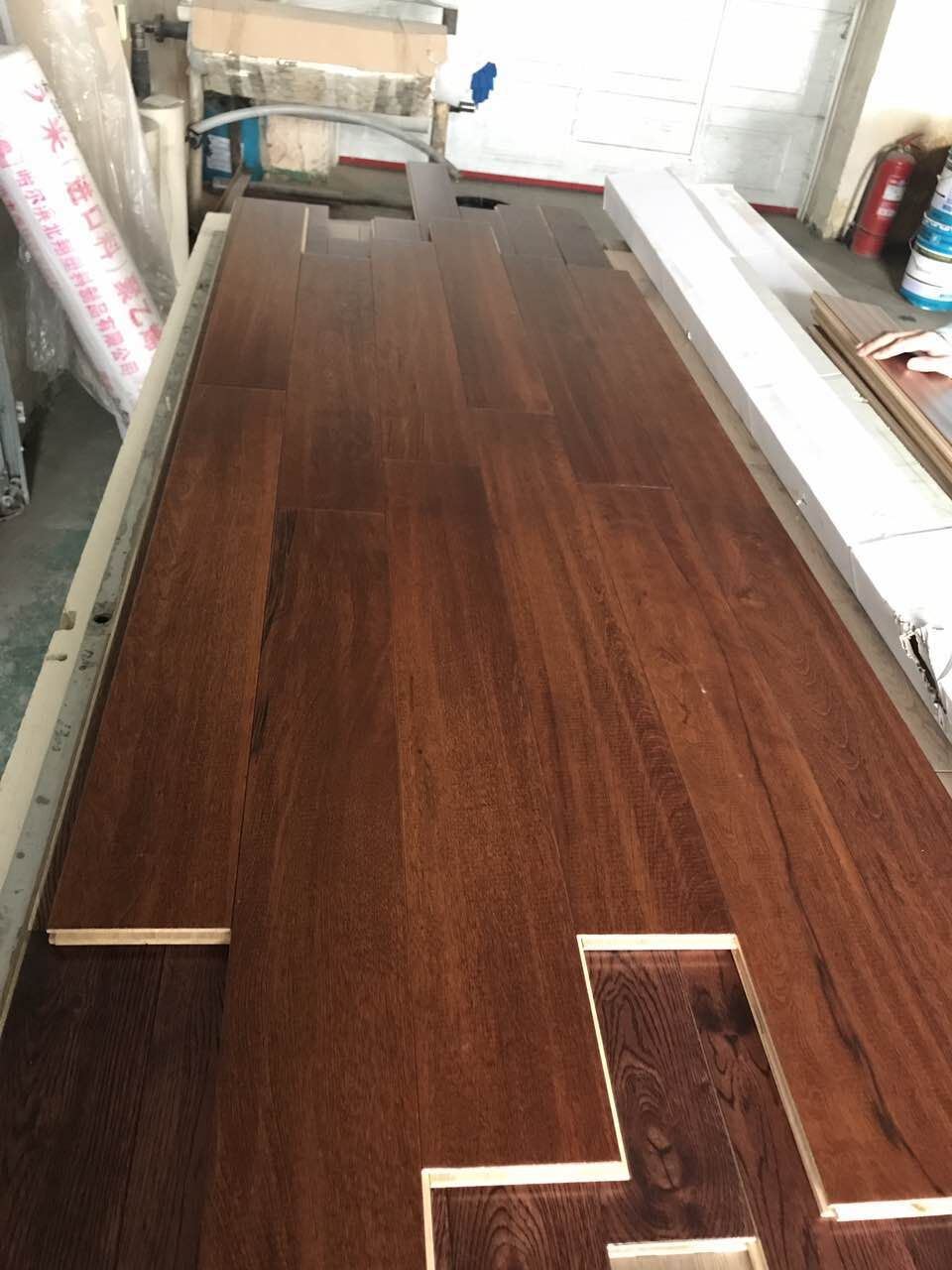 Espresso Hand Scraped Maple Hardwood Flooring