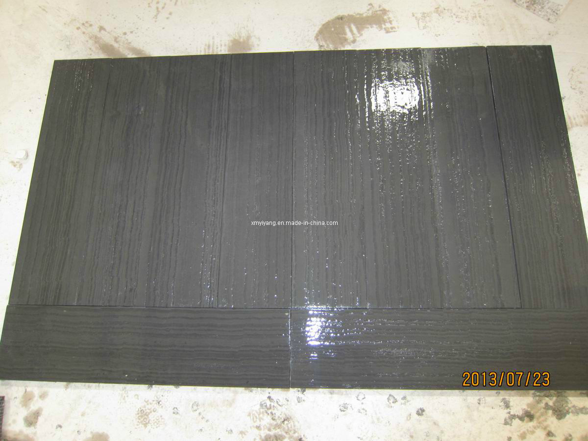 Serpeggiante Black Wood Vein Grain Marble Tiles