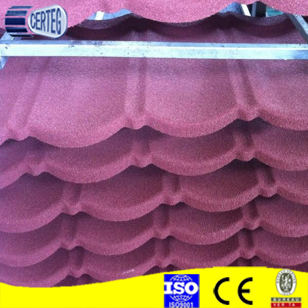 Building material sand coated metal roofing tiles