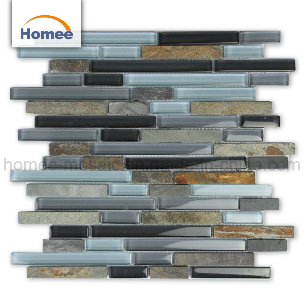 High Quality Kitchen Backsplash Glass Stone Mosaic Tile