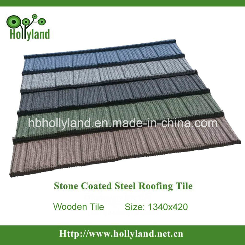 Metal Roof Tile with Stone Chips Coated (Wooden tile)