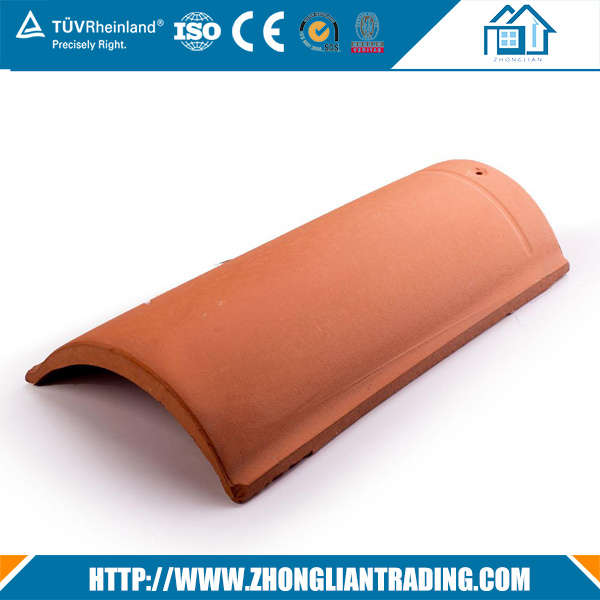 Semi-Cylindrical Roof Tiles Red Terracotta Tiles