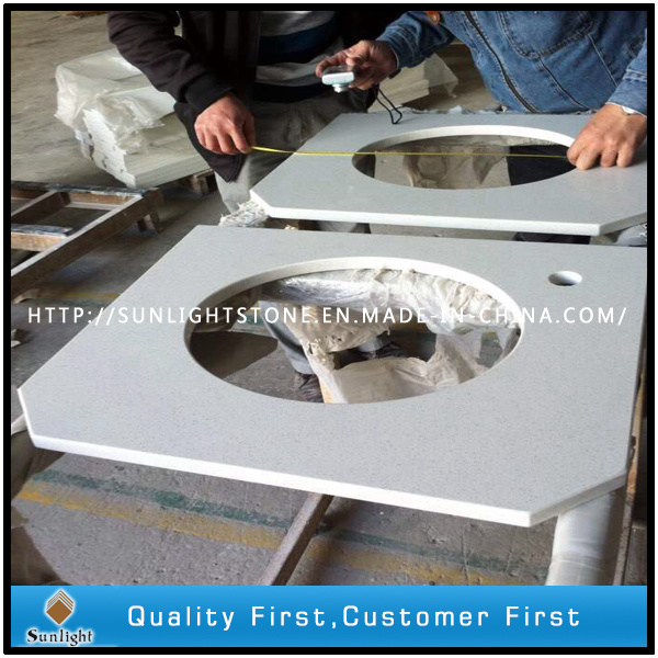 Engineered Artificial White Colors Quartz Stone Countertops