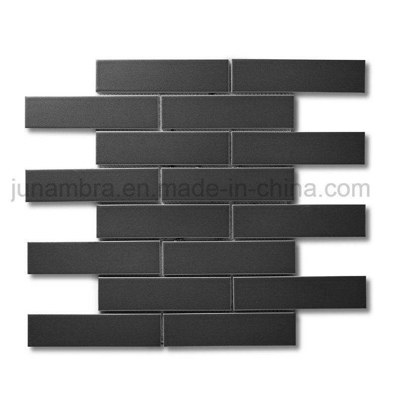 32.5X145mm Dark Grey Matte Brick Glazed Porcelain Mosaic Tile